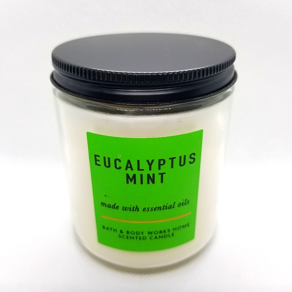 Bath & Body Works Eucalyptus Mint Soy Wax Blend Lead Free Wick 3.5" Jar Candle